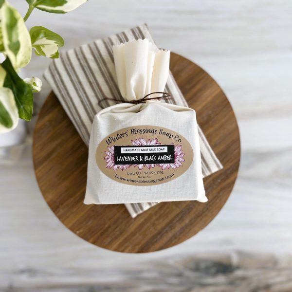 Lavender and Black Amber Goat Milk Soap - Image 2