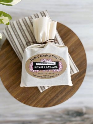 Lavender and Black Amber Goat Milk Soap