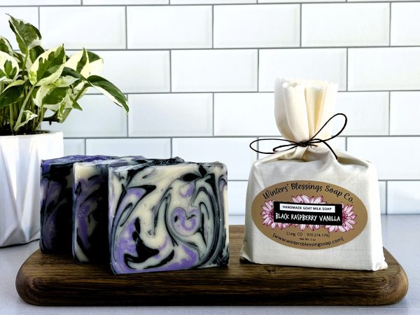 Black Raspberry Vanilla Soap Goat Milk Soap - Image 4