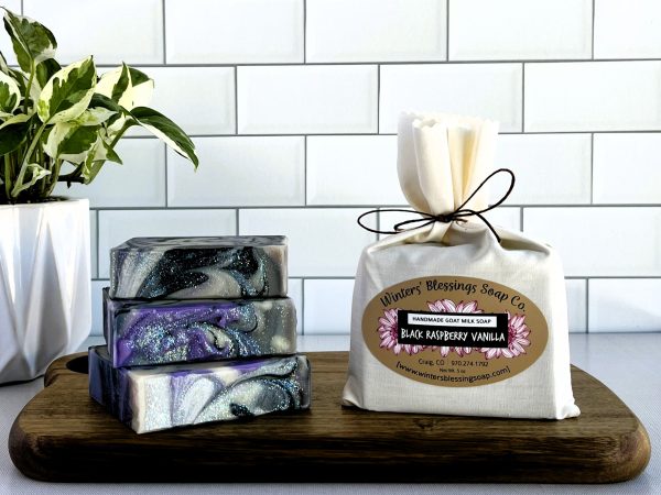 Black Raspberry Vanilla Soap Goat Milk Soap - Image 3