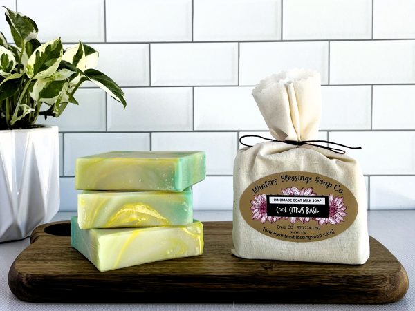 Cool Citrus Basil Goat Milk Soap - Image 3